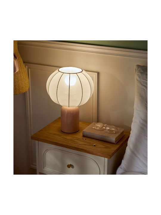 Tobie Metal Table Lamp for E27 Fitting with Pink Shade and Base