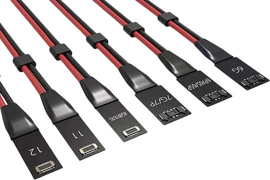 2uul Cabluri de Alimentare Testare Boot iPhone 6 la 13 Pro Diagnosticare Rapidă Negru Roșu