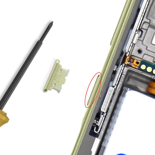Samsung Power Volume Button Replacement Flex Cable Galaxy A35 Green