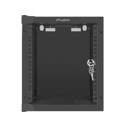 Lanberg Wall Mounted Rack Cabinet 6U 28x31x33.6cm Black WF10-2306-10B