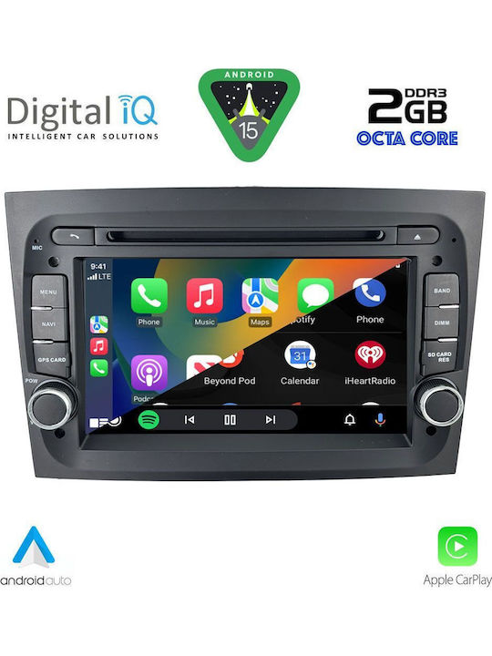 Digital IQ Car Audio System for Fiat Doblo 2015-2022 Bluetooth USB WiFi GPS Apple CarPlay Android Auto with 7" Touch Screen