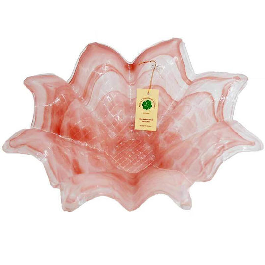 Royal Art Collection Dekorative Schale Glas Rosa 50x50x3cm