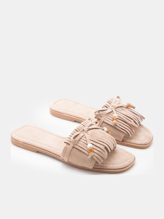 Flache Sandalen Für Damen Beigen