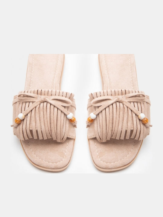 Flache Sandalen Für Damen Beigen