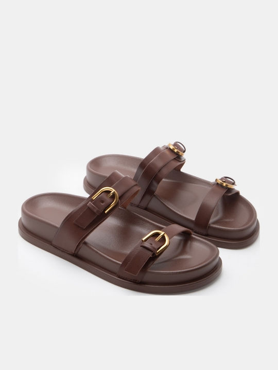 Sandale Casual Damă Flatforme Maro