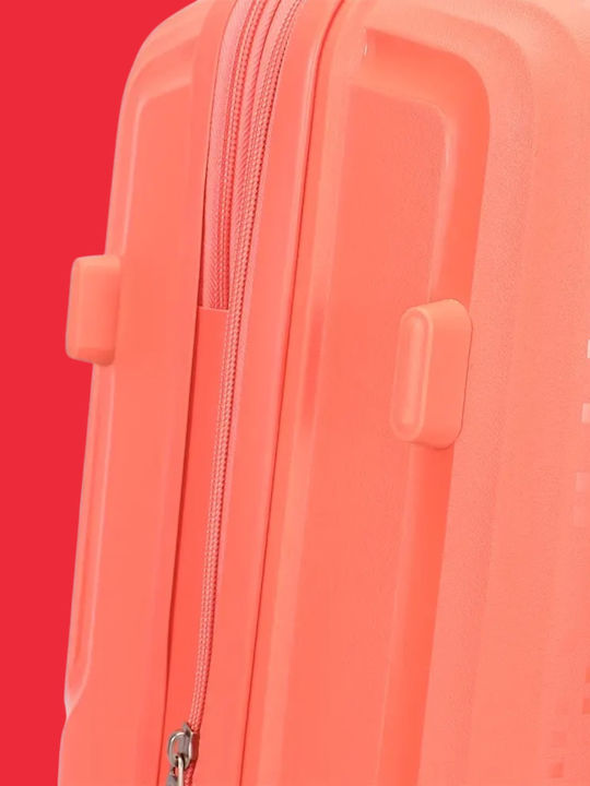 Amber Medium Hard Suitcase Peachy Red Height 66cm