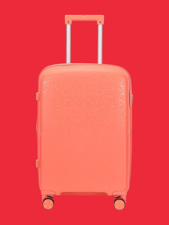 Amber Medium Hard Suitcase Peachy Red Height 66cm