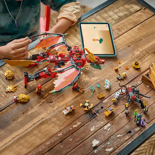 LEGO Ninjago Трансформиращ Механичен Дракон Wyldfyre за 9+ Години 821 Бройки