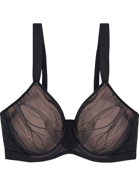 Airy Sensation W01 Μαύρο Σουτιέν χωρίς Ενίσχυση με Μπανέλες