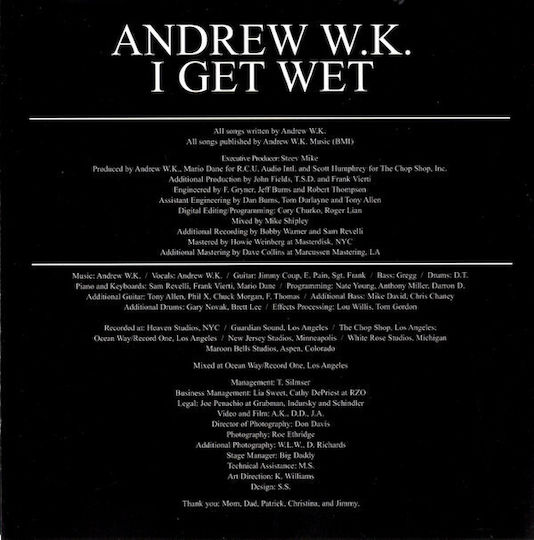 Andrew W.k I Get Wet CD Μουσικής