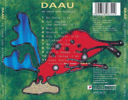 Daau - We Need New Animals CD Μουσικής
