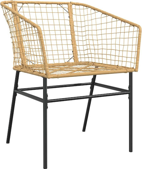 Set Sala De Mese Pentru Exterior 3 Piese Negru Cu Perne