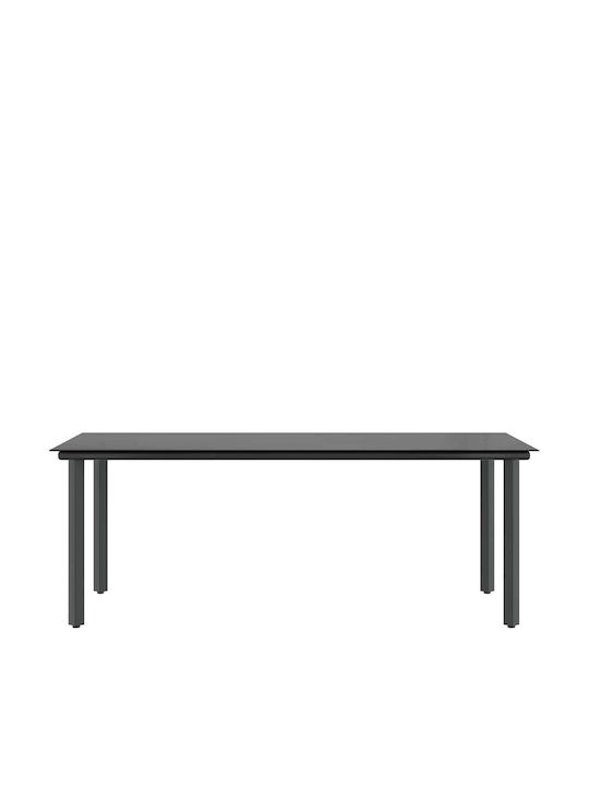 Set Sala De Mese Pentru Exterior 7 Piese Negru Cu Perne