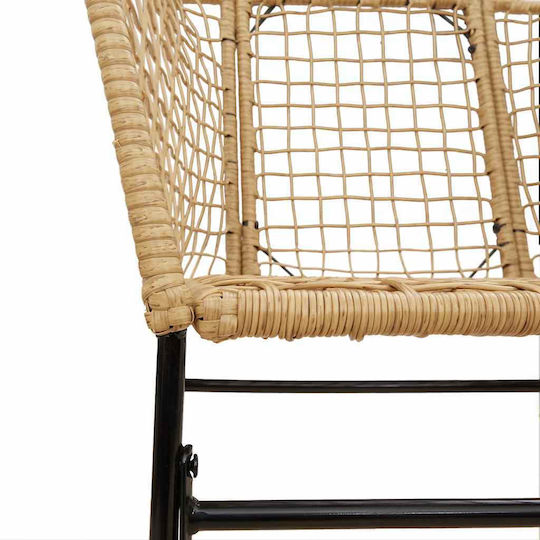 Set Sala De Mese Pentru Exterior 3 Piese Negru Cu Perne
