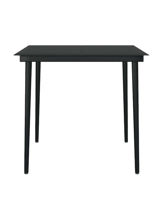 Set Sala De Mese Pentru Exterior 5 Piese Negru Cu Perne