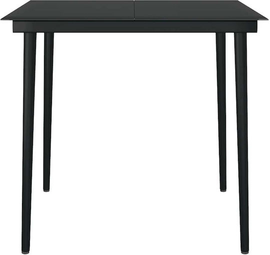 Set Sala De Mese Pentru Exterior 5 Piese Negru Cu Perne