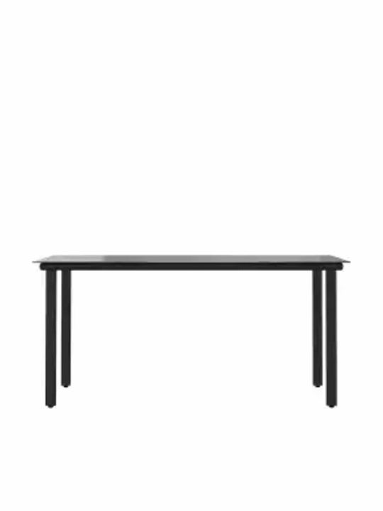 Garten- und Outdoor-Möbelsets Speisesaal 7 Stück Schwarz mit Kissen