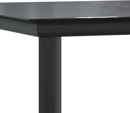 Garten- und Outdoor-Möbelsets Typsatz Speisesaal 7 Stück Schwarz mit Kissen
