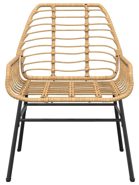 Set Sala De Mese Pentru Exterior 3 Piese Negru Cu Perne