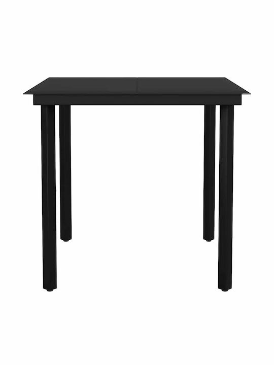 Set Sala De Mese Pentru Exterior 3 Piese Negru Cu Perne