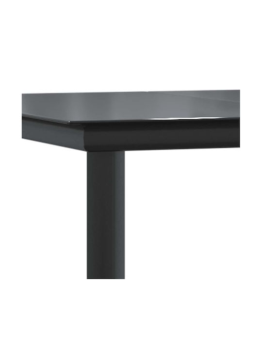 Garten- und Outdoor-Möbelsets Speisesaal 9 Stück Schwarz mit Kissen