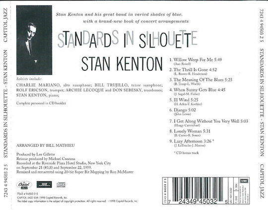 Stan - Standards In Silhouette CD Μουσικής