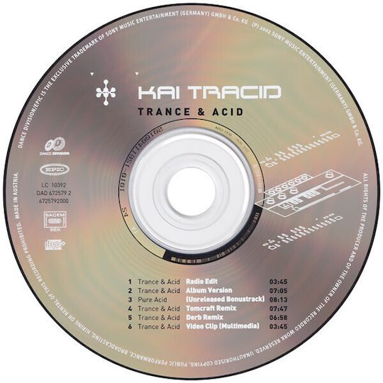Kai Tracid Trance & Acid CD Μουσικής