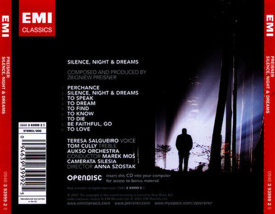 Zbigniew Preisner Teresa Salgueiro Silence Night & Dreams CD Μουσικής