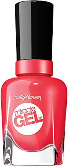 Sally Hansen Miracle Gel Step1 Nail Polish Glossy Βερνίκι Νυχιών Μακράς Διαρκείας Φούξια