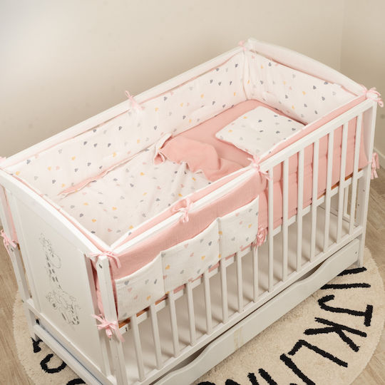 Kidizi Crib Set Color Hearts 6 Pieces