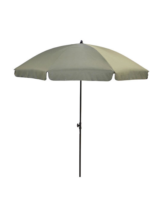 Floor Circular Metal Green Parasol with Base 1.85m