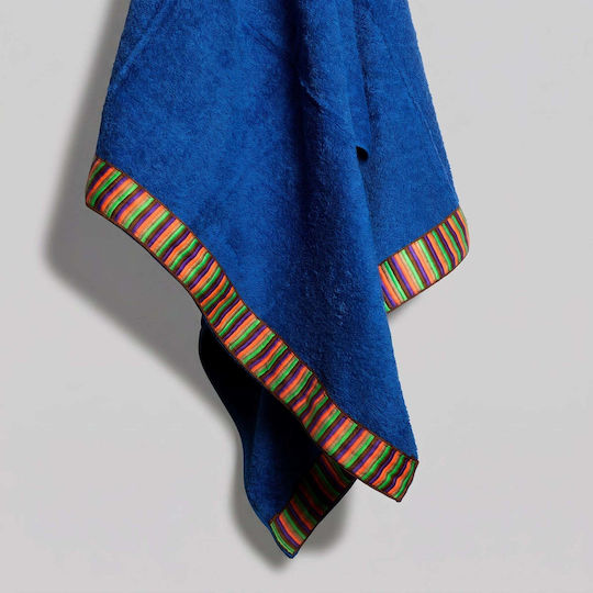 White Fabric Stripes Cotton Blue 80x160cm