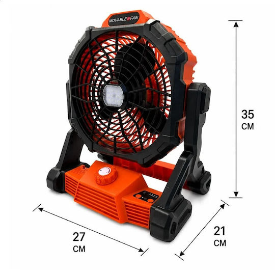 Roza Ventilator für Mobiltelefon USB Elektrisch und Powerbank 15W Orange