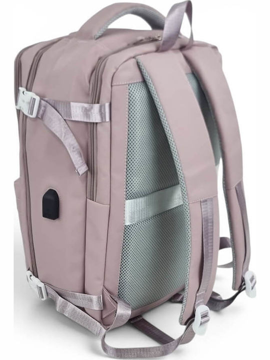 Playful Bags PS2429 Waterproof Laptop Backpack 15.6" with USB Port in Pink Colour
