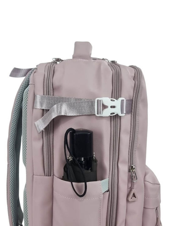Playful Bags PS2429 Waterproof Laptop Backpack 15.6" with USB Port in Pink Colour