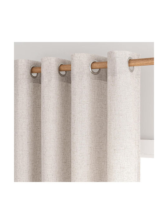 Miulee Set Perdele Fereastra Cu Capse Albe 140x260cm