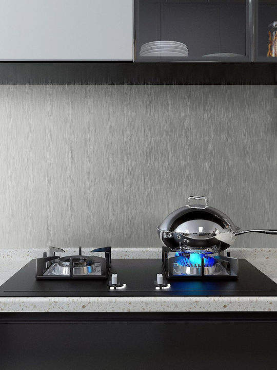 Selbstklebende Vinyl Tapete Silber 800x40cm