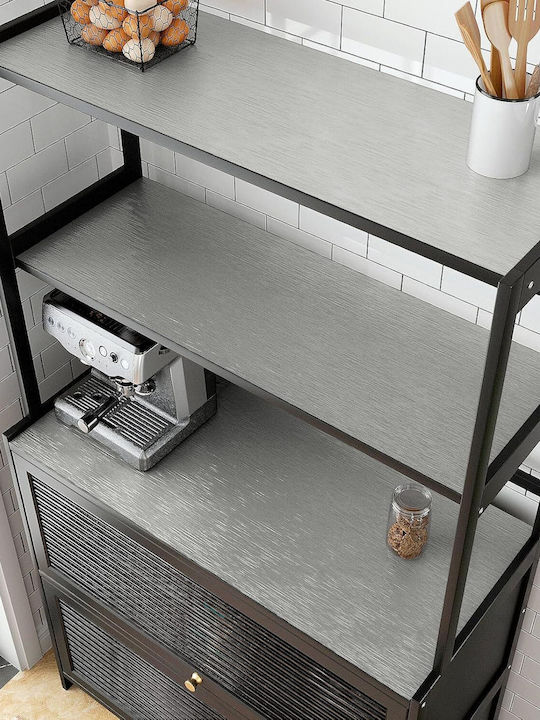 Selbstklebende Vinyl Tapete Silber 800x40cm