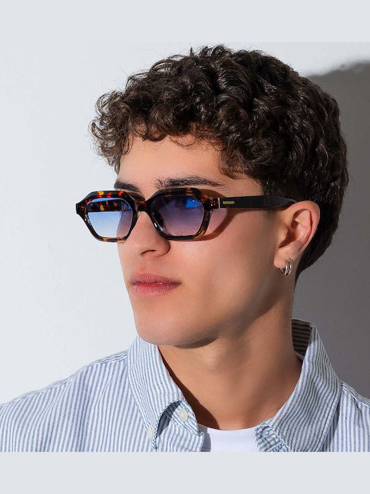 Red Raven Paul Unisex Γυαλιά Ηλίου με Καφέ Ταρταρούγα Σκελετό και Μπλε Φακό rd-000052-TORTOISEBLUE-