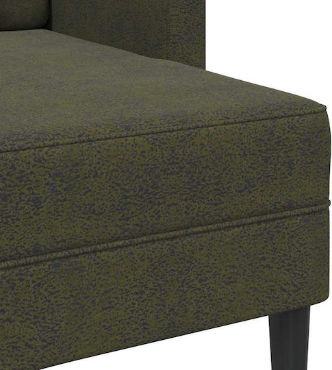 Ecksofa Künstliches Leder Grün 125x118x85cm