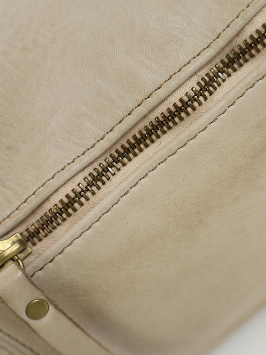Leder Damen Crossbody Tasche Beige
