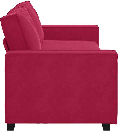 Dreisitzer Sofa Samt Rot 220x78x84cm