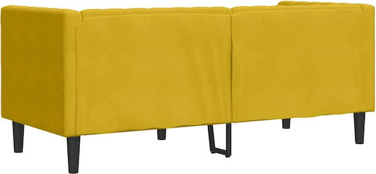 Διθέσιος Καναπές Βελούδινος Κίτρινο 174x74.5x70.5εκ.