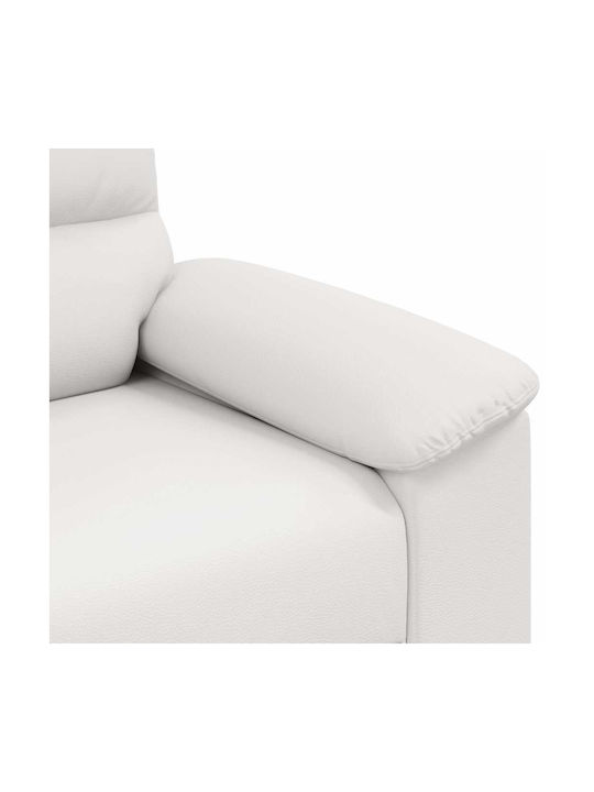 Canapea Cu Două Locuri Din Piele Ecologică Albă 160x81x84cm