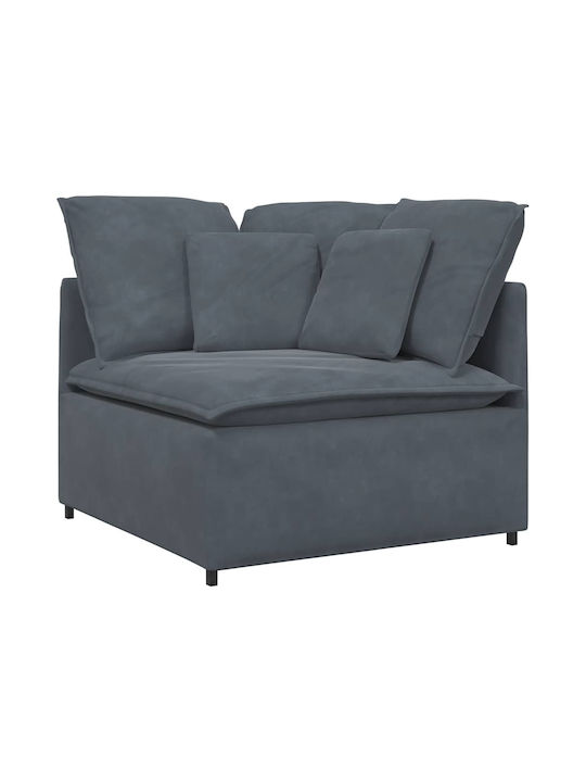 Canapea Cu Două Locuri Din Catifea Gri Închis 200x100x64cm