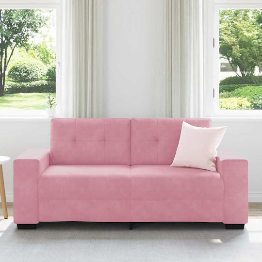 Canapea Cu Două Locuri Din Catifea Roz 180x77x82cm