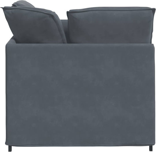 Doppelsitzer Samt Sofa Dunkelgrau 200x100x64cm