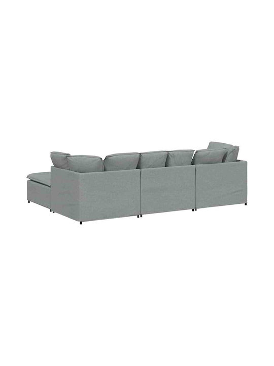 Ecksofa mit Rechte Ecke Offen Grau 300x200x64cm