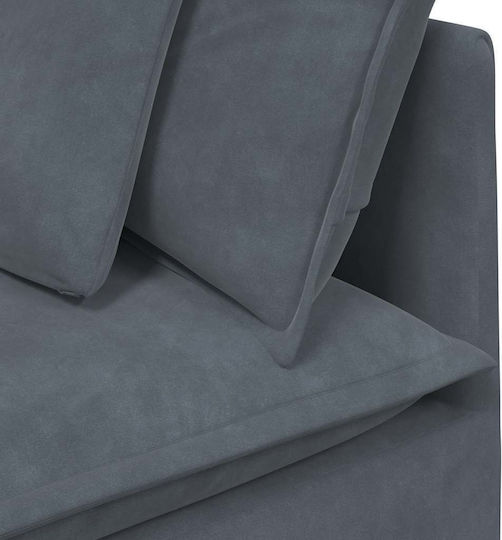 Doppelsitzer Samt Sofa Dunkelgrau 200x100x64cm