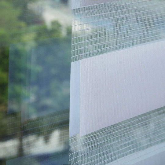 Eurohome Roller Blinds Total Blackout Double White W55xH150cm